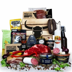 ✔️ Dárková bedna pro Masožravce XL| Originální masový dárkový koš pro muže