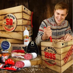 ✔️ Dárková bedna pro Masožravce | Originální dárkový koš pro muže