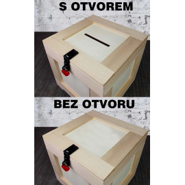 Dárková bedna s karikaturou novonaželů
