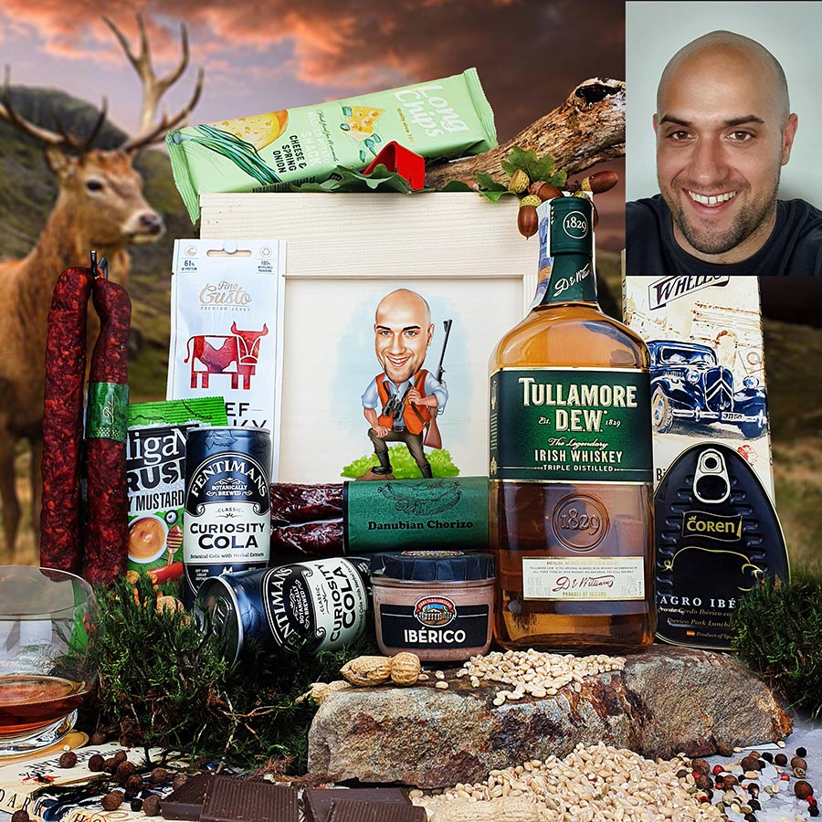 Gift box with Tullamore Dew lever | Original funny gift for hunters